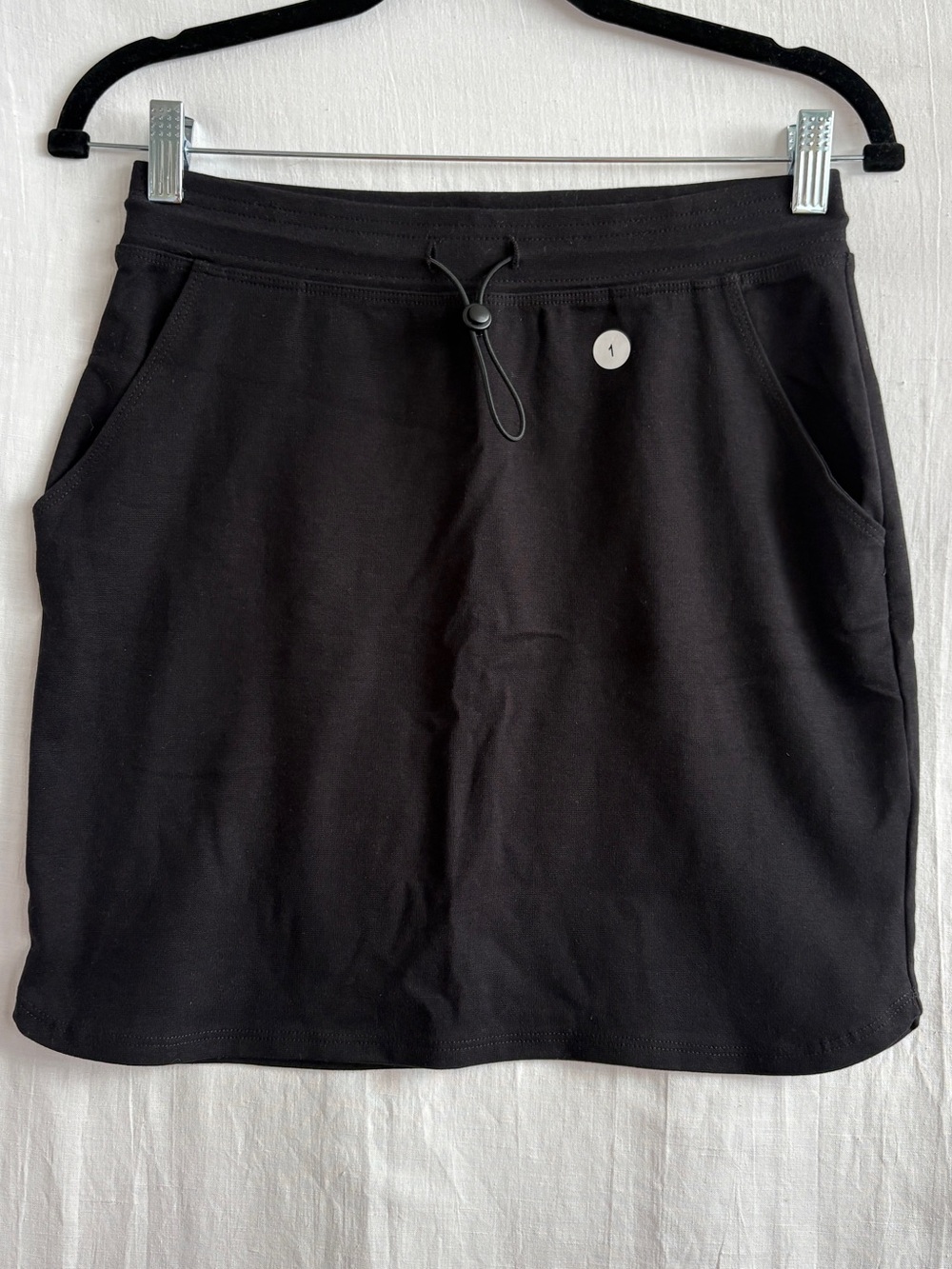 Everyday Black Drawstring Pocket Mini Skirt